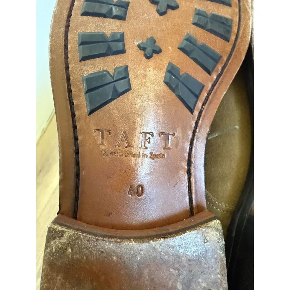 TAFT 40 The Troy Boot Ochre 2 tone oxford leather mens lace up dress suede tan